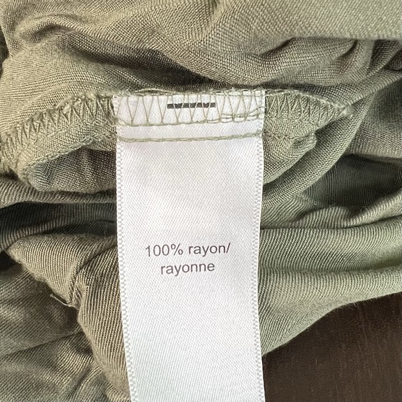 Maurices Green Wide Leg Jumpsuit M‎ Rayon Sleeveless Tie Waist Pockets - Picture 8 of 9